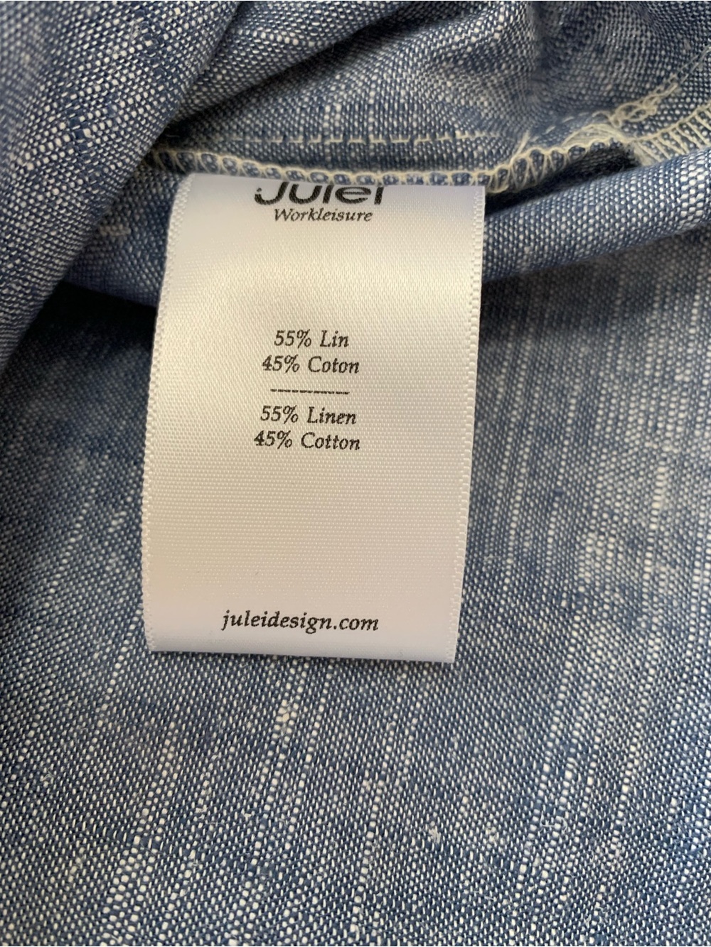 New Julei chambray button-up shirt Size XL - Picture 5 of 6